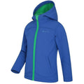 Bright Blue - Lifestyle - Mountain Warehouse Childrens-Kids Exodus Water Resistant Soft Shell Jacket