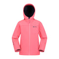 Bubblegum Pink - Front - Mountain Warehouse Childrens-Kids Exodus Water Resistant Soft Shell Jacket