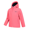 Bubblegum Pink - Lifestyle - Mountain Warehouse Childrens-Kids Exodus Water Resistant Soft Shell Jacket