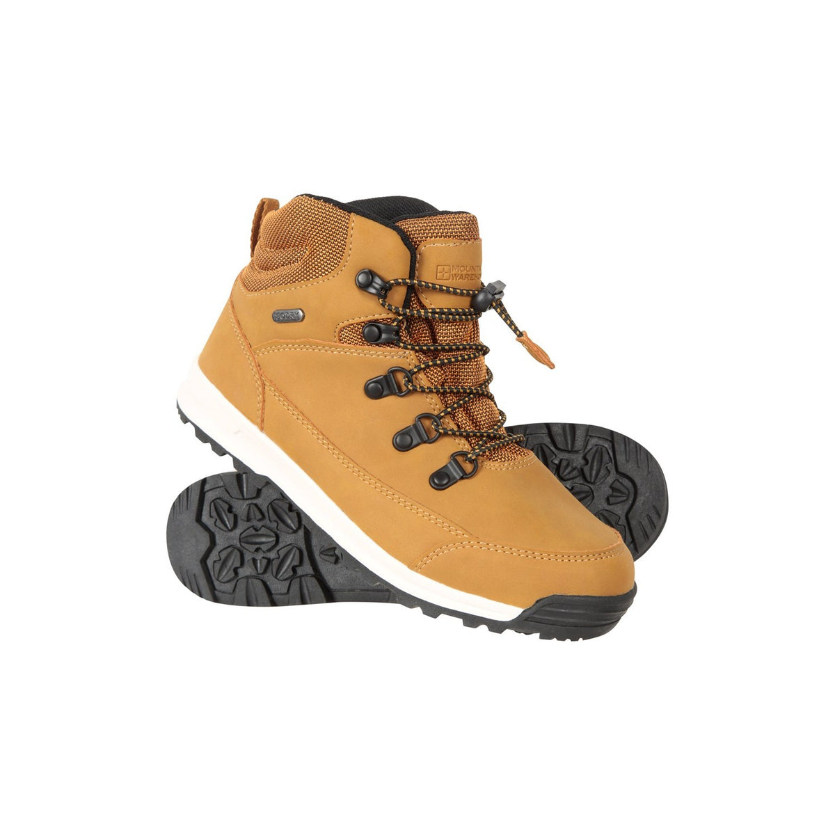 Brown - Close up - Mountain Warehouse Childrens-Kids Redwood Waterproof Walking Boots