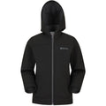 Black - Front - Mountain Warehouse Childrens-Kids Exodus Water Resistant Soft Shell Jacket