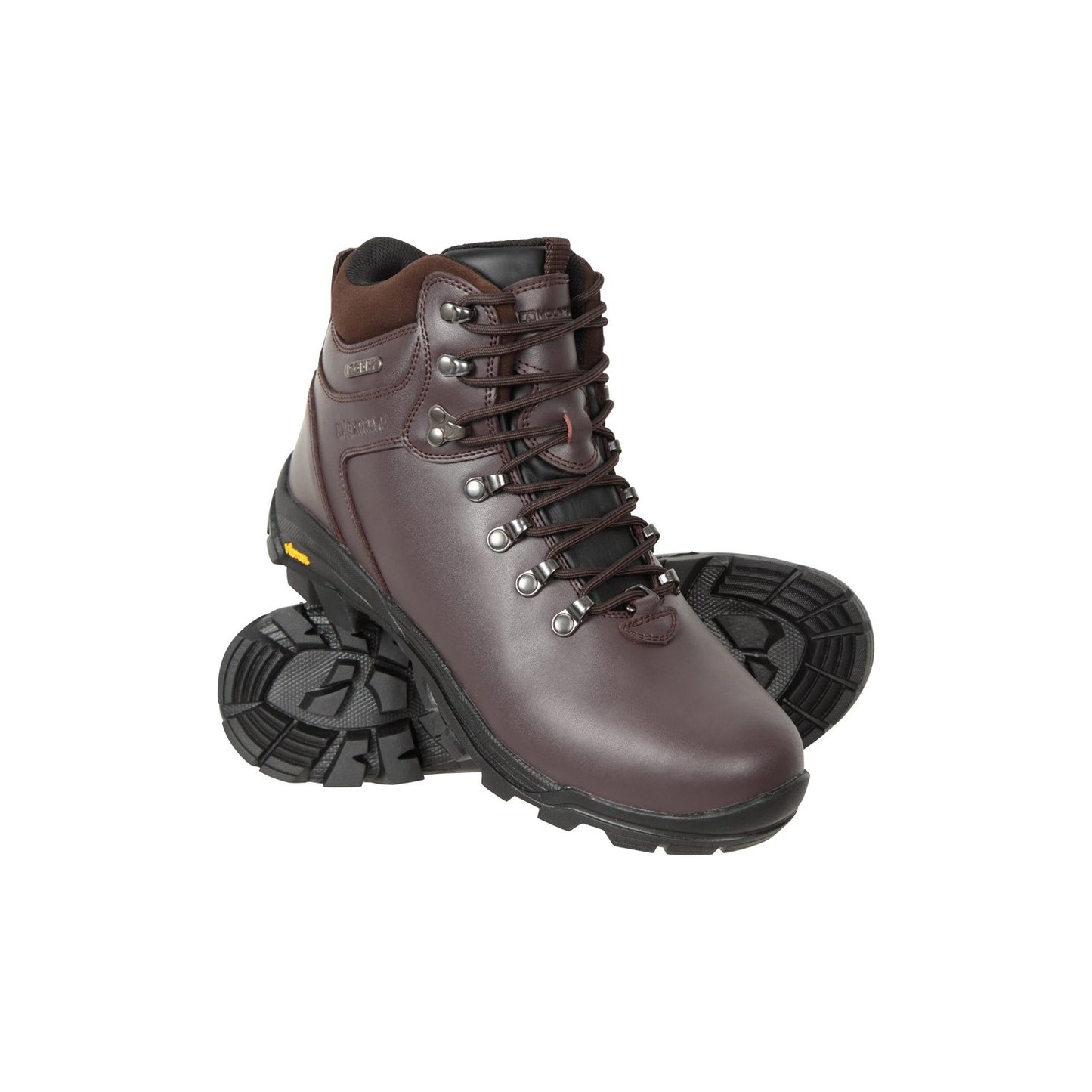 Brown - Close up - Mountain Warehouse Mens Latitude Extreme Leather Walking Boots
