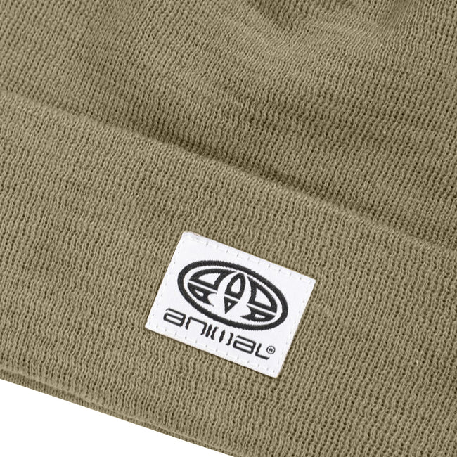 Khaki Green - Side - Animal Womens-Ladies Harley Recycled Beanie