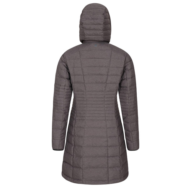 Dark Grey - Back - Mountain Warehouse Womens-Ladies Furnace Down Long Length Padded Jacket