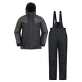 Black - Front - Mountain Warehouse Mens Ski Jacket & Trousers