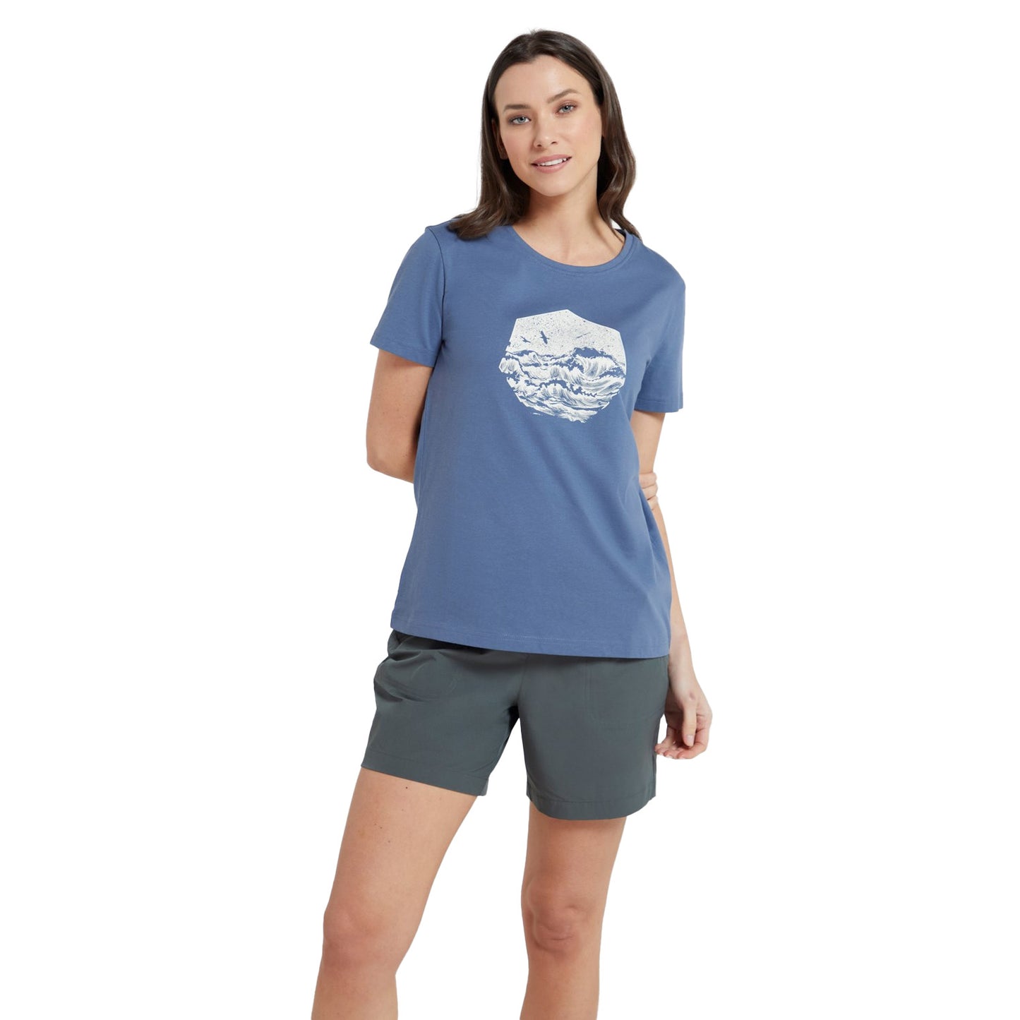 Black - Lifestyle - Mountain Warehouse Womens-Ladies Surf Print Organic Cotton T-Shirt