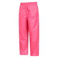 Bright Pink - Side - Mountain Warehouse Childrens-Kids Pakka II Waterproof Over Trousers