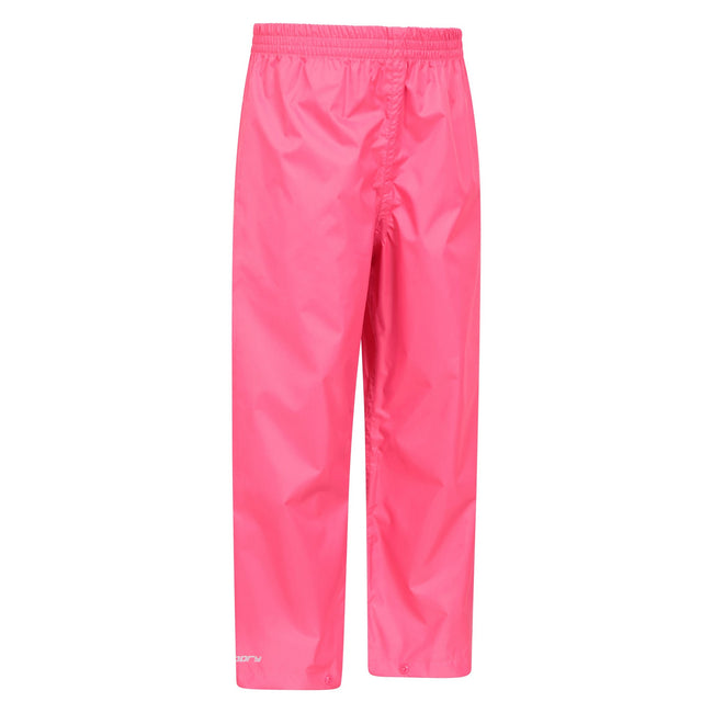 Bright Pink - Lifestyle - Mountain Warehouse Childrens-Kids Pakka II Waterproof Over Trousers