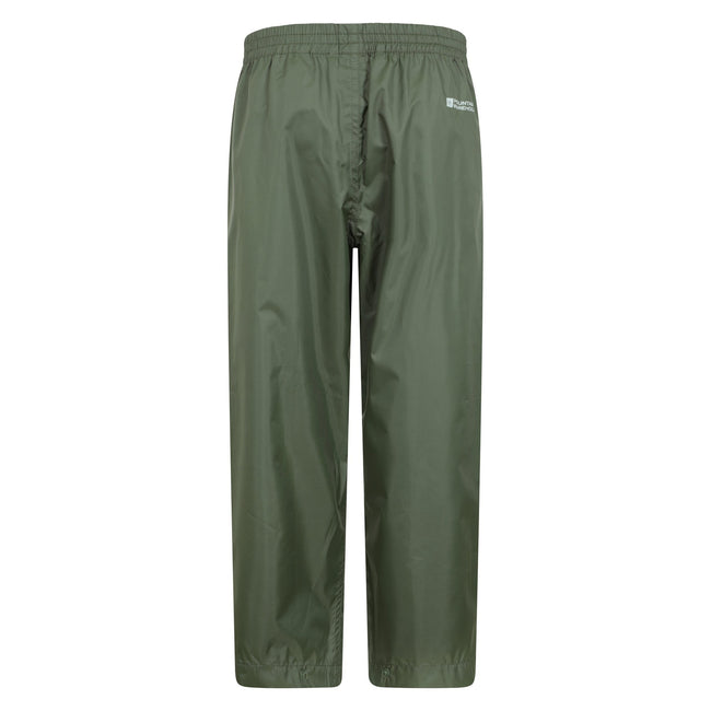 Khaki - Back - Mountain Warehouse Childrens-Kids Pakka II Waterproof Over Trousers