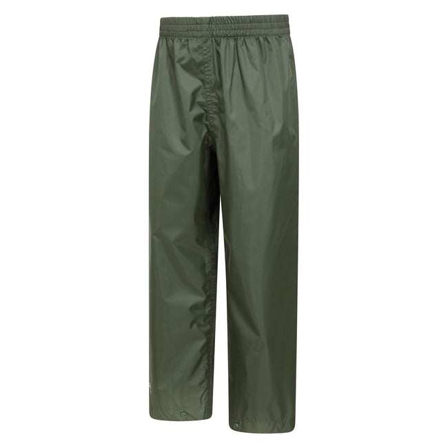Khaki - Side - Mountain Warehouse Childrens-Kids Pakka II Waterproof Over Trousers