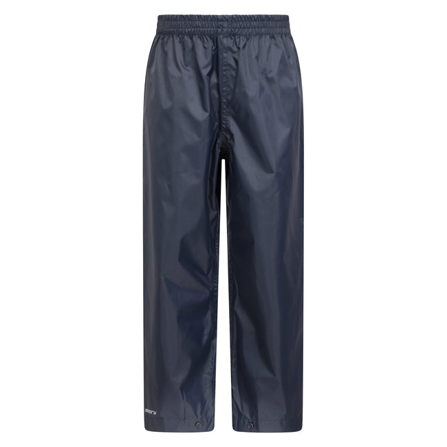 Navy - Front - Mountain Warehouse Childrens-Kids Pakka II Waterproof Over Trousers