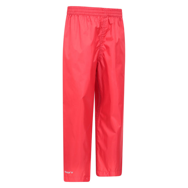 Red - Lifestyle - Mountain Warehouse Childrens-Kids Pakka II Waterproof Over Trousers