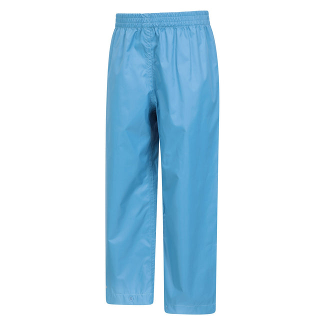 Blue - Side - Mountain Warehouse Childrens-Kids Pakka II Waterproof Over Trousers