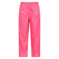Bright Pink - Front - Mountain Warehouse Childrens-Kids Pakka II Waterproof Over Trousers
