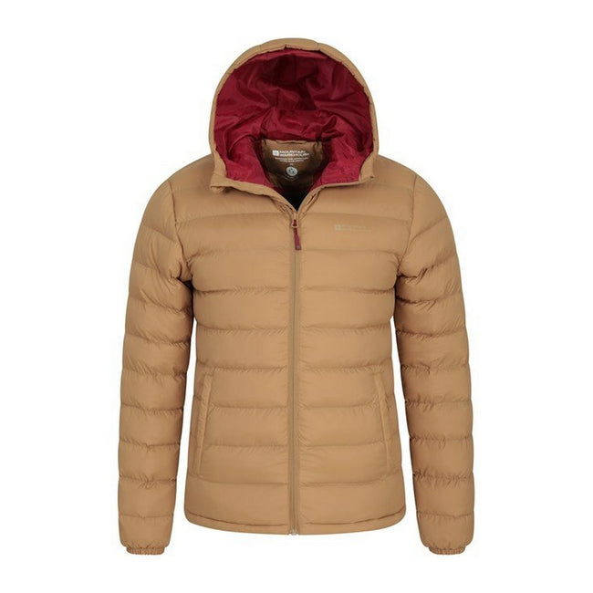 Tan - Close up - Mountain Warehouse Mens Seasons Padded Jacket