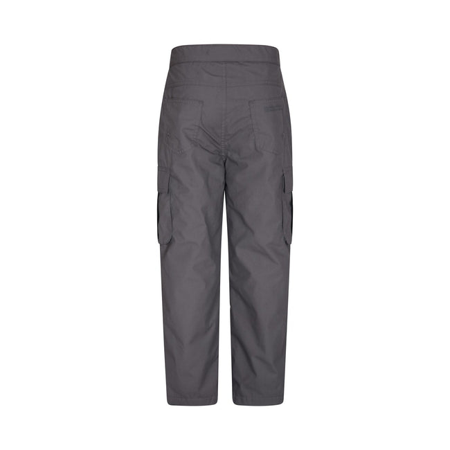 Grey - Back - Mountain Warehouse Childrens-Kids Trek Winter Hiking Trousers