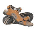 Brown - Pack Shot - Mountain Warehouse Mens Rock Shore Suede Sandals