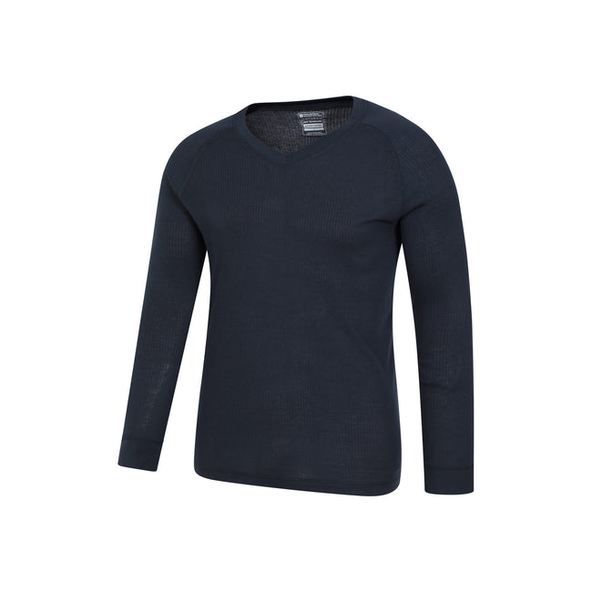 Navy - Back - Mountain Warehouse Mens Talus V Neck Thermal Top