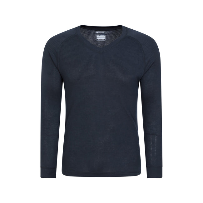Navy - Front - Mountain Warehouse Mens Talus V Neck Thermal Top