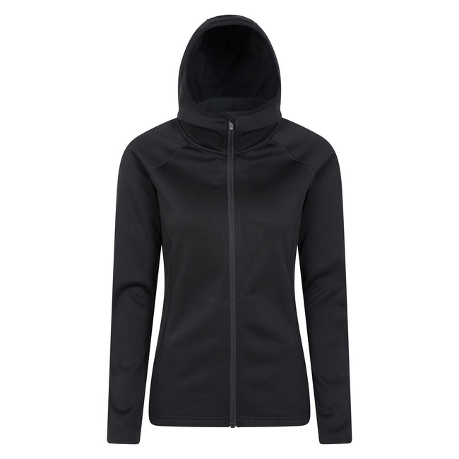 Black - Front - Mountain Warehouse Womens-Ladies Dynamic Chakra IsoCool Full Zip Hoodie