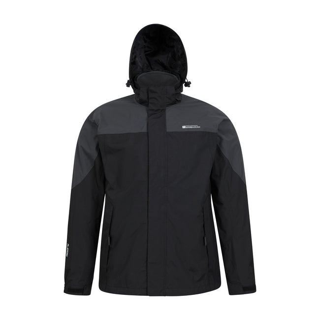 Grey - Front - Mountain Warehouse Mens Storm III 3 in 1 Waterproof Jacket