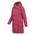 Burgundy - Side - Mountain Warehouse Womens-Ladies Cosy Extreme II Wrap Down Jacket
