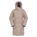 Taupe - Front - Mountain Warehouse Womens-Ladies Cosy Extreme II Wrap Down Jacket