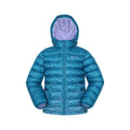 Teal - Front - Mountain Warehouse Childrens-Kids Seasons Watercolour Padded Jacket