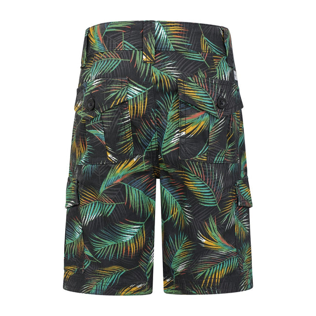 Green - Back - Mountain Warehouse Childrens-Kids Leaf Cargo Shorts