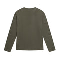 Khaki Green - Back - Animal Mens Classico Logo Organic Long-Sleeved T-Shirt
