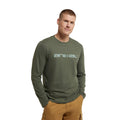 Khaki Green - Pack Shot - Animal Mens Classico Logo Organic Long-Sleeved T-Shirt