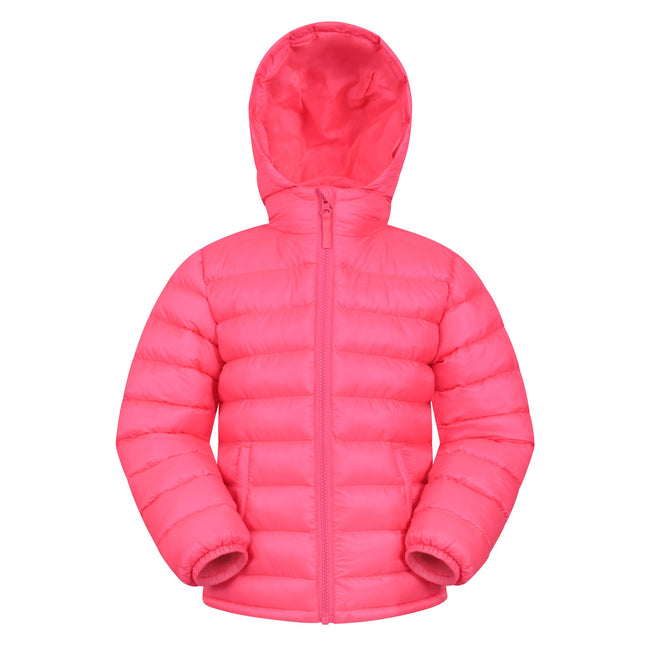 Bright Pink - Front - Mountain Warehouse Childrens-Kids Seasons II Padded Jacket