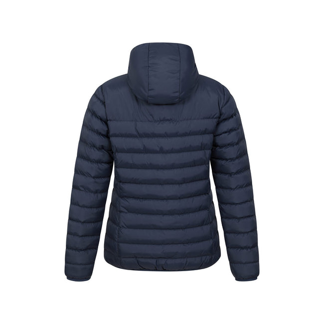 Navy - Back - Mountain Warehouse Womens-Ladies Faux Fur Lined Padded Jacket