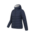 Navy - Side - Mountain Warehouse Womens-Ladies Faux Fur Lined Padded Jacket