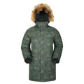 Khaki Green - Front - Mountain Warehouse Mens Antarctic Extreme Camo Down Waterproof Jacket