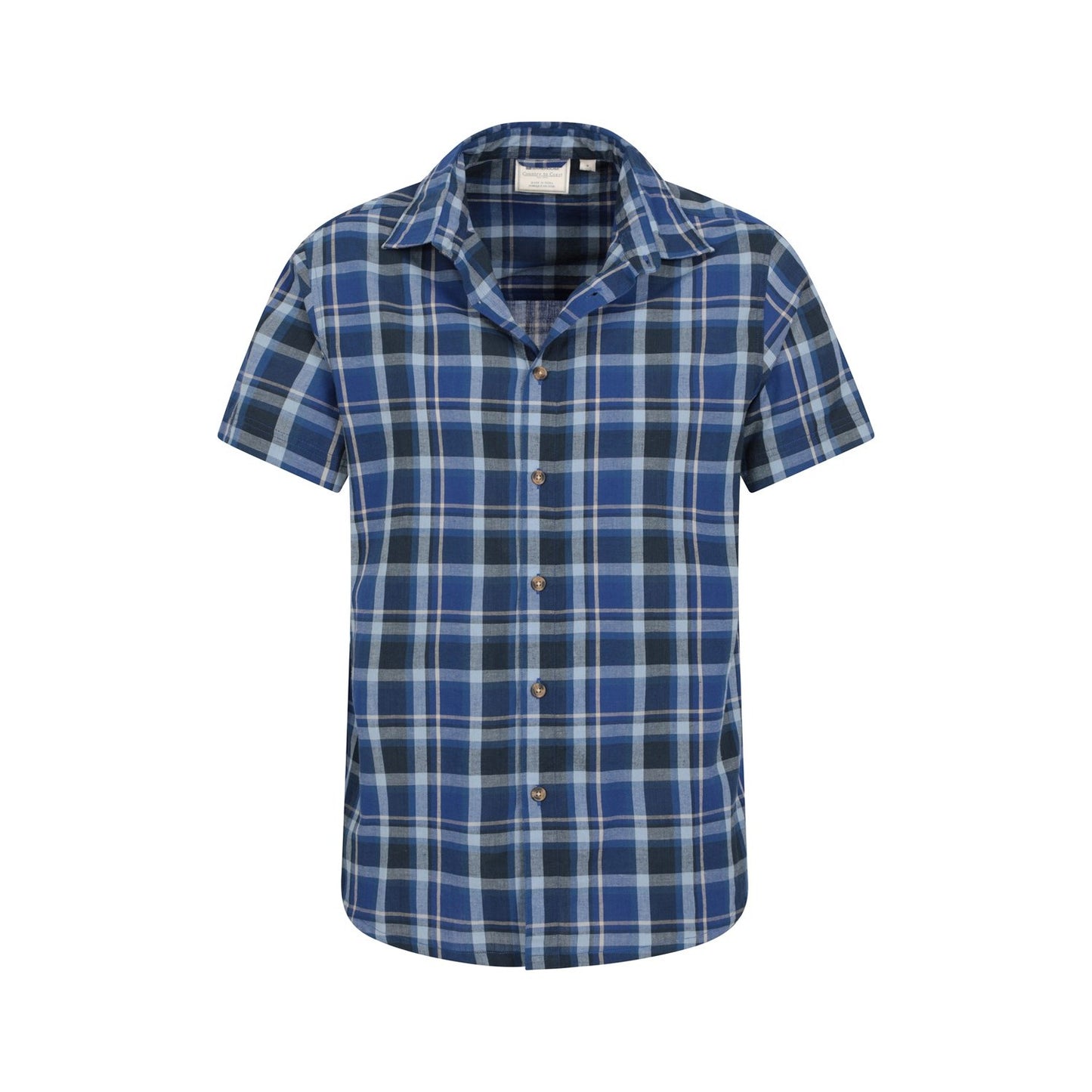 Bright Blue - Pack Shot - Mountain Warehouse Mens Weekender Shirt