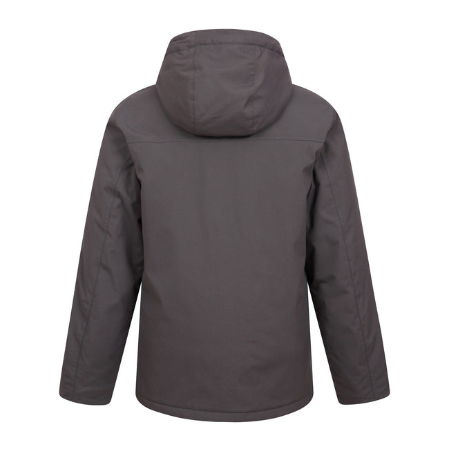 Dark Grey - Back - Mountain Warehouse Mens Coastline Borg Waterproof Jacket