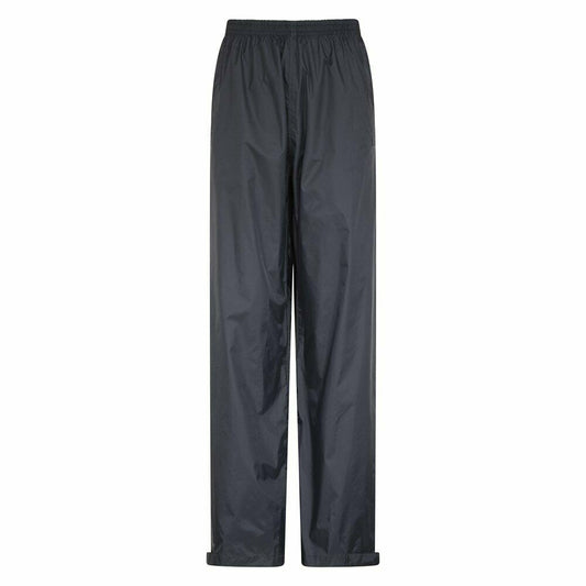 Black - Front - Mountain Warehouse Mens Downpour Waterproof Trousers