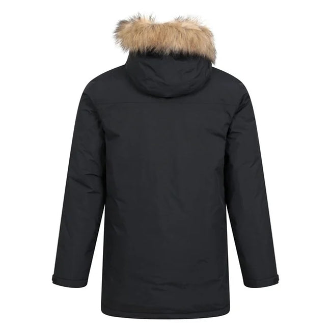Black - Back - Mountain Warehouse Mens Traverse Hybrid Waterproof Jacket