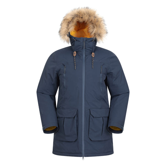 Navy - Front - Mountain Warehouse Mens Traverse Hybrid Waterproof Jacket