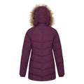 Purple - Back - Mountain Warehouse Womens-Ladies Isla II Long Down Jacket