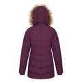 Purple - Back - Mountain Warehouse Womens-Ladies Isla II Long Down Jacket