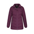 Purple - Pack Shot - Mountain Warehouse Womens-Ladies Isla II Long Down Jacket