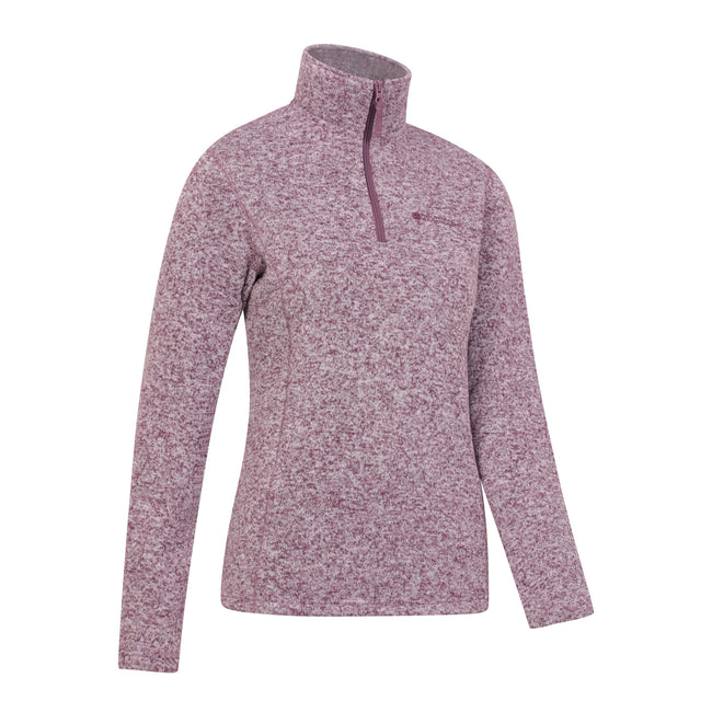 Burgundy - Lifestyle - Mountain Warehouse Womens-Ladies Idris Half Zip Fleece Top