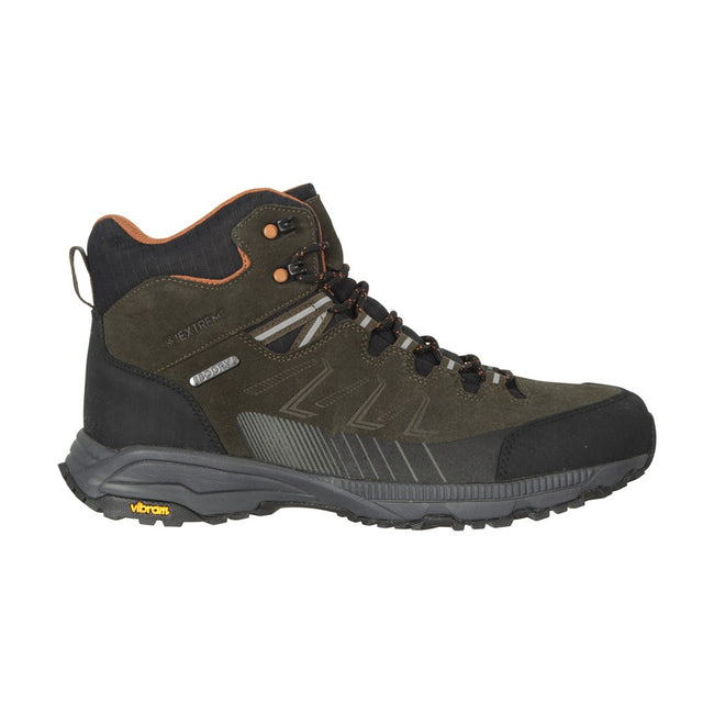 Khaki Green - Back - Mountain Warehouse Mens Extreme Rockies Leather Walking Boots