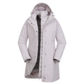 Light Beige - Pack Shot - Mountain Warehouse Womens-Ladies Alaskan Long 3 In 1 Jacket