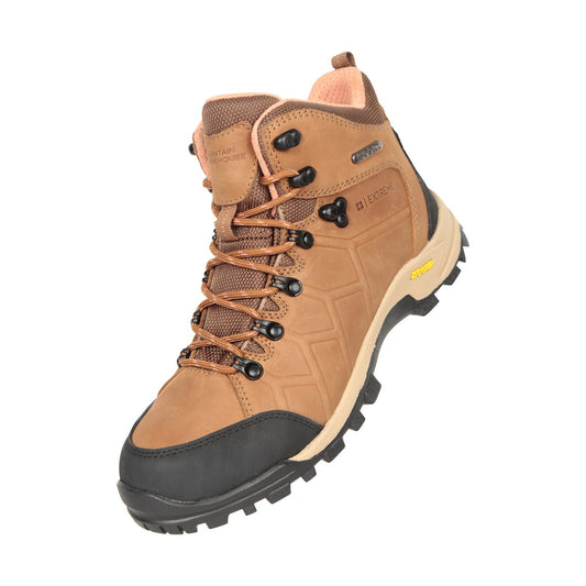 Brown - Front - Mountain Warehouse Womens-Ladies Hurricane Extreme Leather IsoGrip Boots