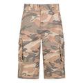 Brown - Front - Mountain Warehouse Mens Camo Cargo Shorts
