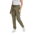Khaki Green - Side - Animal Womens-Ladies Loren Organic Trousers