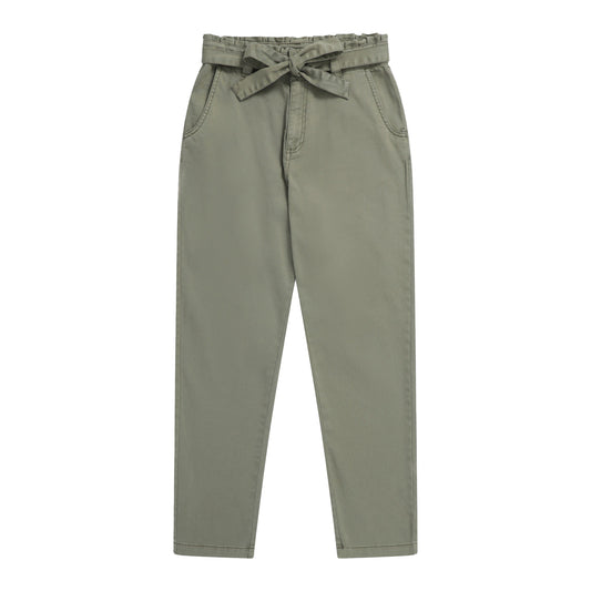 Khaki Green - Front - Animal Womens-Ladies Loren Organic Trousers